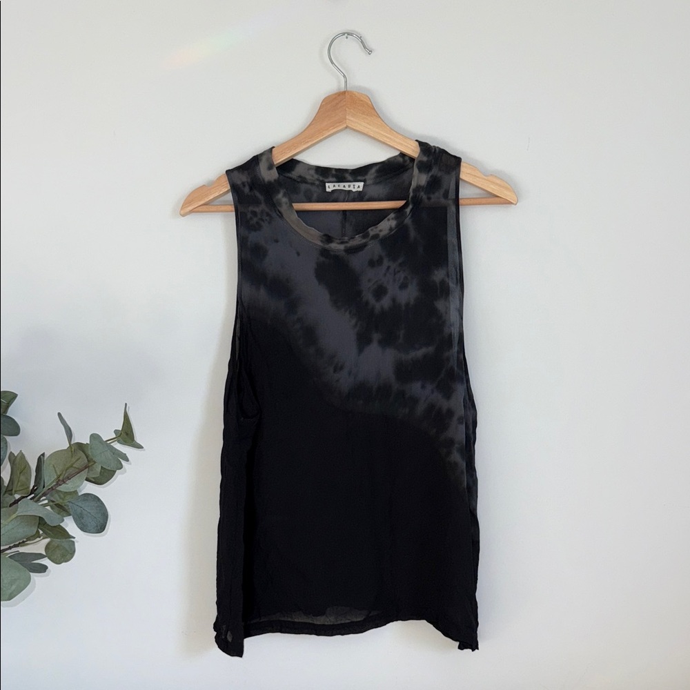 Lacausa Dad’s Shirt Oversized Tie Dye Sheer Tank